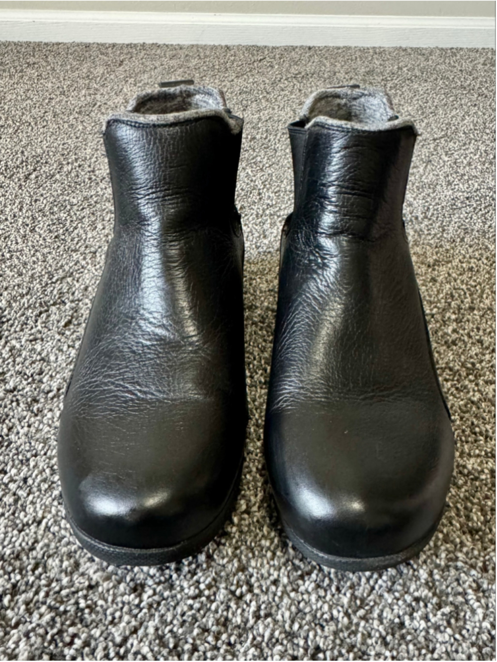 Kuru Luna Womens Size 10 Black Casual Classic Leather Pull-On Chelsea Boots
